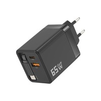 Adaptor Perjalanan PD 45W GaN dengan Kabel Ekstensi untuk Laptop, iPhone & Earphone - Pengisian Cepat QC3.0 1 Port USB + 2 Port Tipe-C