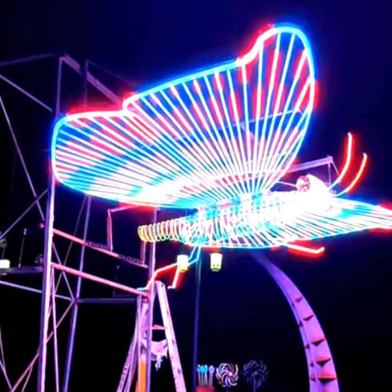 Colorful Butterfly Motif IP65 Rated LED Yard Landscape Lighting Garden Dynamic Flying Wings Patio Swings