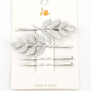 Pince à cheveux en feuille d'or rose 12 cm, pince latérale en métal pour femme, usage quotidien - Product Image 4