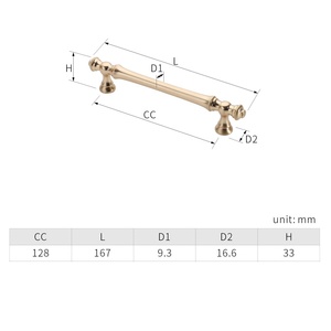 Puxador de metal europeu para armário de cozinha, porta para móveis, 128 mm, preto fosco, 3768 - Product Image 5