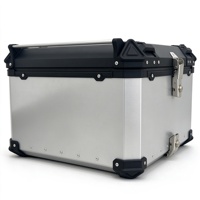 Top case de moto verrouillable, boîte arrière en aluminium CNC, rangement pour casque et bagages pour motos