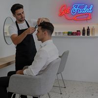 Accessoires pour enseignes néon de barbier, pour la décoration de salon de coiffure, éclairage LED moderne mural pour salon de coiffure, enseignes lumineuses pour barbier