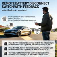 Nouveau Interrupteur de coupure à distance sans fil RF433 240A 24V, Interrupteur de contrôle à distance 12V, Interrupteur de déconnexion de batterie pour voitures, camions et VR