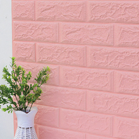 Longtemps rose blanc vert XPE panneaux muraux 3D brique papier peint mousse autocollant mural pour la décoration de la maison