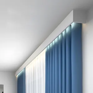 Modern Style Curtain And Pelmet Decoration Curtain Box Curtain Pelmet Track With LED Light