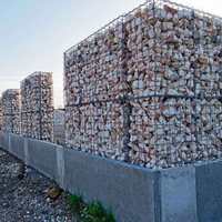 Muro de Contención de Gaviones Galvanizados a Precio de Fábrica, Jaula de Piedra de Gaviones Soldada en Venta