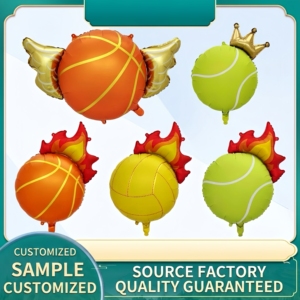 Globos Deportivos Personalizados al por Mayor <span class=keywords><strong>de</strong></span> BLN, Globos <span class=keywords><strong>de</strong></span> Mylar con Forma <span class=keywords><strong>de</strong></span> Baloncesto y Tenis para Decoraciones <span class=keywords><strong>de</strong></span> Días <span class=keywords><strong>de</strong></span> Juego y Campeonatos - Product Image 1