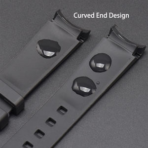 Cinturino in gomma di alta qualità in Silicone cinturino orologio 20mm 21mm 22mm cinturino per Rolex nero verde acqua fantasma serie - Product Image 5