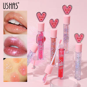 Día de San Valentín Presente Lápiz labial LOVE Forma de corazón Brillo de labios Varitas Tubo lindo Brillo de labios transparente Brillo de labios - Product Image 1