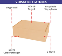 Boîte aux lettres ondulée pour perruque de cheveux de luxe FSC Mailing grande boîte en carton d'expédition personnalisée emballage pour cosmétique