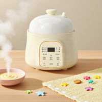 YOOHAN Mini Robot Culinaire Électrique en Céramique pour Bébé, Cuiseur à Porridge Antiadhésif, Température Constante, Stérilisation en 10 Minutes, Prise EU
