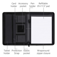 Carpeta de Archivos de Cuero PU de Diseño Personalizado, Carpeta de Archivos de Moda para Hombre
