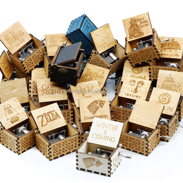 Factory Mini Wood Custom Music Boxes Mechanism Movement Hand Crank Music Box