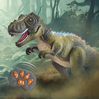 Jouet dinosaure RC T-Rex avec 4 LED bicolores, mode marche, danse et attaque, tête et membres mobiles, multiples sons, cadeau pour enfants