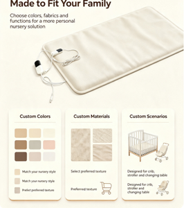 Almohadilla Térmica Suave para Bebés, Control Preciso de Temperatura, Alfombra Calefactora Impermeable y Lavable, Cojín Calentador para Recién Nacidos - Product Image 6