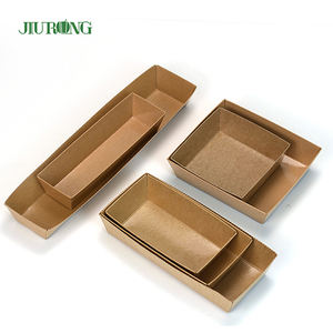Brown Kraft Paper Mini Sushi Padaria Cookie Cupcake Recipiente com tampa clara para frutas e alimentos Display - Product Image 4