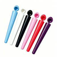Tube conique en plastique à bouchon rabattable de couleur assortie, tube d'emballage vide léger en PP, impression personnalisée pour une utilisation quotidienne