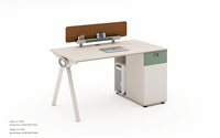Muebles de Oficina Modernos y Sencillos de Alta Calidad, Escritorio de Oficina de Material de Tablero de Partículas, Adecuado para Edificios de Oficinas