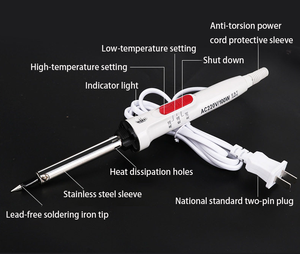 <span class=keywords><strong>Fer</strong></span> à <span class=keywords><strong>souder</strong></span> électrique double puissance avec pointe de soudage à haute/basse température commutable pour soudure électrique - Product Image 3