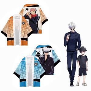 Kimono Jujutsu Satoru Gojo Geto Itadori Yuji Sukuna Nanami Kugisaki Nobara Haori Japonais Anime Kimono Cape Vêtements Adultes - Product Image 1