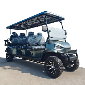 Voiture de golf électrique de luxe rétro, 6 places, véhicule utilitaire avec une autonomie de 90 km, batterie au plomb-acide/lithium - Product Image 1
