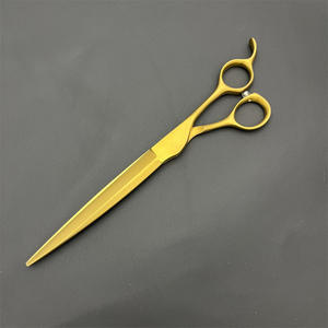 Tijeras doradas de 7 pulgadas para peluquería canina, tijeras de belleza profesionales de acero inoxidable 440C - Product Image 1