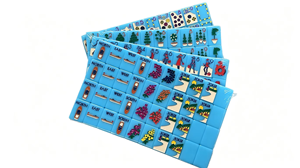 Blue Coast Vacation Themed American <b>Plastic</b> Floral Mahjong <b>Tiles</b> for Holiday Party Gatherings in Stock Ready to Ship - Product Image 5