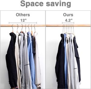Cintres en velours ultra-minces robustes multi-espaces multifonctionnels pour garde-robe et <span class=keywords><strong>porte</strong></span>-vêtements <span class=keywords><strong>de</strong></span> <span class=keywords><strong>salle</strong></span> <span class=keywords><strong>de</strong></span> <span class=keywords><strong>bain</strong></span> - Product Image 5