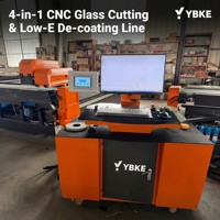 YBKE 3624 Machine de traitement du verre CNC à chargement automatique, à flottation pneumatique, pour le retrait de film Low-E et l'étiquetage, avec logiciel Optima