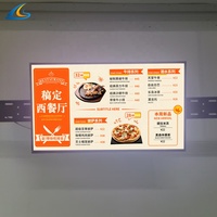Restaurant Café Restauration rapide Panneau de menu Écran d'affichage Intérieur Numérique Lcd Support mural IP65 pour centre commercial Magasin de détail Métro