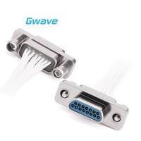 J30J-15TJL-300 Câble d'assemblage de connecteur RF micro rectangulaire à 15 broches Longueur de fil de 300 mm Fil AFR-250-01.2 pour applications RF
