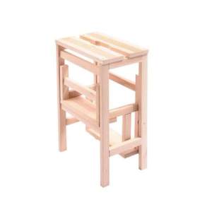 Pouf Pieghevole Portatile con 3 Gradini in Legno per Seduta in Ingresso, Camera da Letto, Ospedale, Soggiorno, Bagno con Funzione di Contenitore - Product Image 2