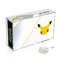 Étui en acrylique transparent magnétique pour 25 cartes Pokémon, avec couvercle magnétique, pour l'édition 25e anniversaire