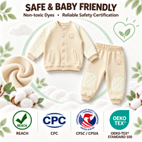 Ensemble de vêtements d'intérieur d'hiver pour enfants en gros, en coton jacquard, écologique, respirant, avec couche d'air douce, échantillon numérique personnalisé disponible en 7 jours