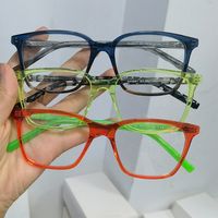 Monture optique unisexe légère et tendance en acétate transparent massif, faite à la main, à prix abordable, avec monture complète