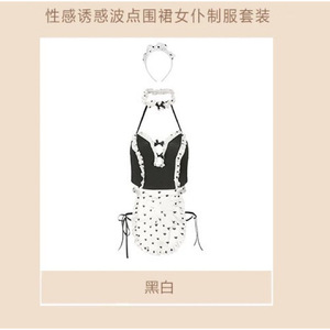 Costume de femme de chambre à pois avec volants, ensemble grande taille 8006, costumes sexy pour jeux de rôle pour femmes - Product Image 4
