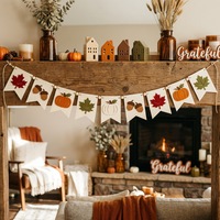 Bannière en feutre en forme de feuille d'érable pour la décoration de Thanksgiving et l'agencement des fêtes