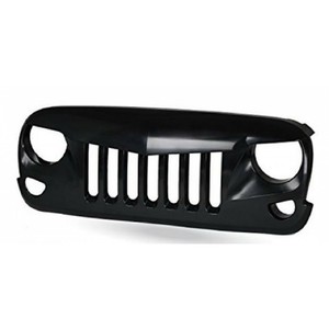Vente chaude Eagle Eye Design ABS Noir <span class=keywords><strong>Angry</strong></span> Face Grill Accessoires de voiture Grille de pare-chocs avant de voiture pour 2007-2017 <span class=keywords><strong>Jeep</strong></span> Wrangler JK - Product Image 1