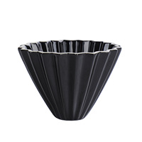 Cafetera de goteo de cerámica con borde plisado en forma de estrella, 20 pliegues, borde ondulado, diseño distintivo, herramienta para preparar café por goteo