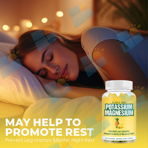 Gomitas de <span class=keywords><strong>Potasio</strong></span> <span class=keywords><strong>y</strong></span> <span class=keywords><strong>Magnesio</strong></span> de Marca Privada SUNI OEM ODM, Suplemento para Niños <span class=keywords><strong>y</strong></span> Adultos, Alivio de Calambres en las Piernas <span class=keywords><strong>y</strong></span> Apoyo para la Salud Muscular - Product Image 3