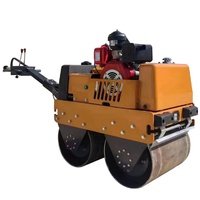 Compacteur vibrant à double tambour manuel BM60F de 0,8 tonne, machine de compactage routier miniature portable
