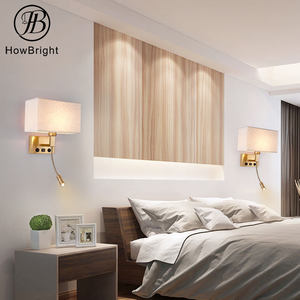 ホテルベッドサイドウォールランプベッドルーム北欧E27LEDウォールランプアメリカの屋内ヘッドボード照明USB充電ポートベッド読書灯 - Product Image 5