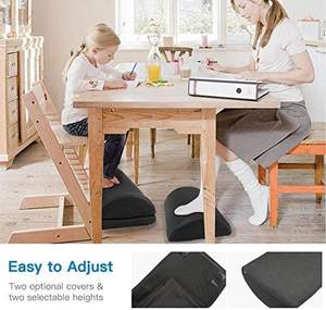 समायोज्य पैर आराम-मेज के नीचे <span class=keywords><strong>Footrest</strong></span> के साथ 2 वैकल्पिक डेस्क के लिए शामिल किया गया, हवाई जहाज, यात्रा, ergonomic पैर आराम तकिया दौर - Product Image 5