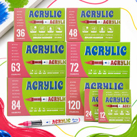 Marqueur acrylique à encre liquide directe FOXFEEL FX.9009 avec pointe pinceau souple, disponible en 12/24/36/48/63/72/84/120 couleurs, idéal pour le graffiti et le dessin DIY