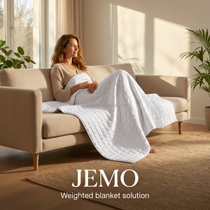 <span class=keywords><strong>Couverture</strong></span> <span class=keywords><strong>lestée</strong></span> sensorielle lourde JEMO avec logo personnalisé, blanche, 10 kg, pour l'anxiété et l'autisme, avec billes de verre – Fabricant - Product Image 6
