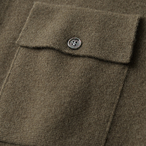 Pull en laine / cachemire pour homme, col polo, cardigan tricoté, veste de <span class=keywords><strong>baseball</strong></span>, personnalisation en gros du logo, automne et hiver - Product Image 3