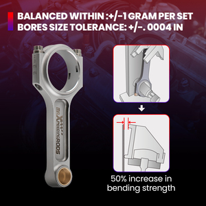 Maxpeedingrods 4 thanh kết nối i-beam cho Acura Integra GSR 1.8 v-tec b18c b18c1 1994 lên - Product Image 6