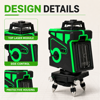 Niveau laser vert, niveau laser à faisceau vert, niveau laser 360°, niveau laser à lignes croisées, niveau laser vert 12 lignes