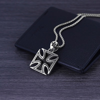 Collier pendentif chaîne à maillons en acier inoxydable pour homme, style européen et américain, tendance, vente en gros, pour anniversaire