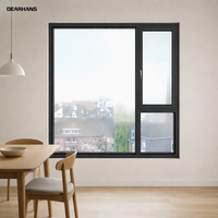 Jendela Casement Sistem Aluminium Berkinerja Tinggi, Thermal Break Multi-Seal, Jendela Casement dengan Layar dan Batang Anti Benturan
